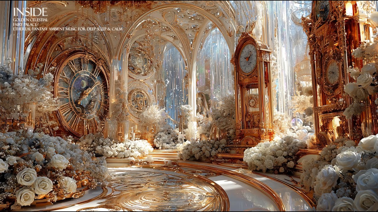 Inside the Golden Celestial Fairy Palace | Ethereal Fantasy Ambient Music for Deep Sleep & Calm