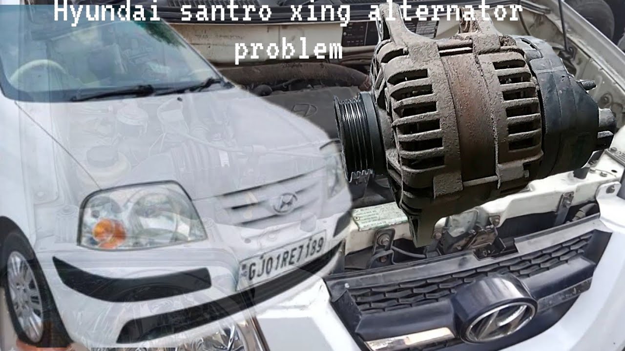 Hyundai santro xing alternator /charger not working check with multimeter reading
