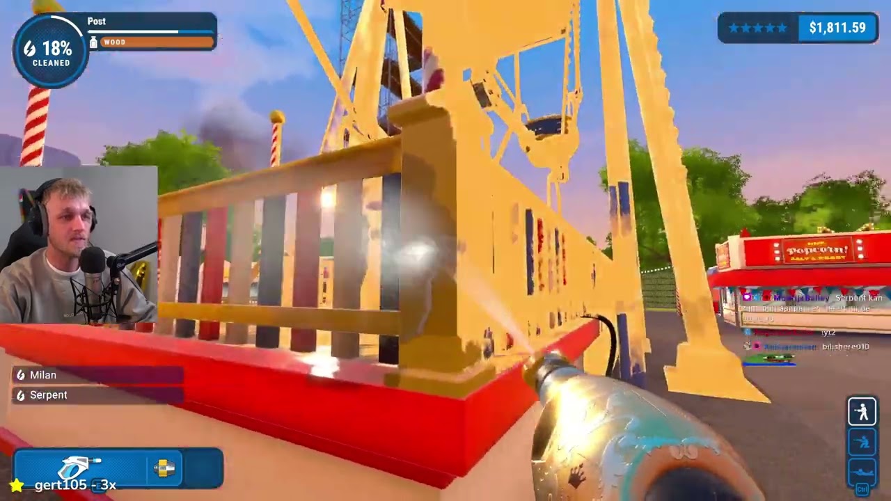 Milan Knol en Serpentgameplay spelen Powerwash Simulator