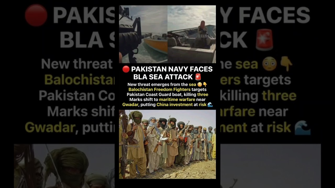 BLA Sea Attack on Pakistan Navy 😳 New Maritime Threat 🚨 #shorts #pakistan #gwadar