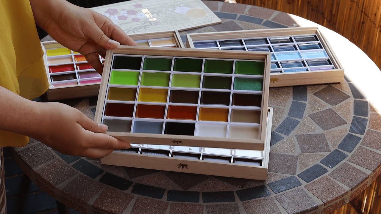 Kuretake Gansai Tambi 120th Anniversary 100 Color Set | Swatches, Test Paintings & Set Comparisons