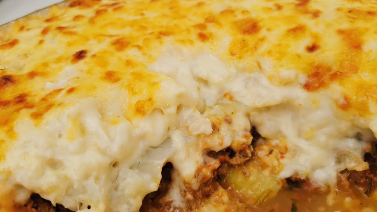 Gratin de pommes de terre chou-fleur et viande hachée une recette à ne pas rater😋