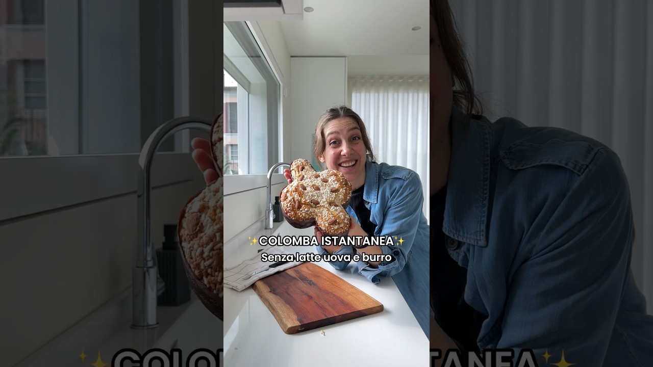 COLOMBA ISTANTANEA senza latte burro e uova