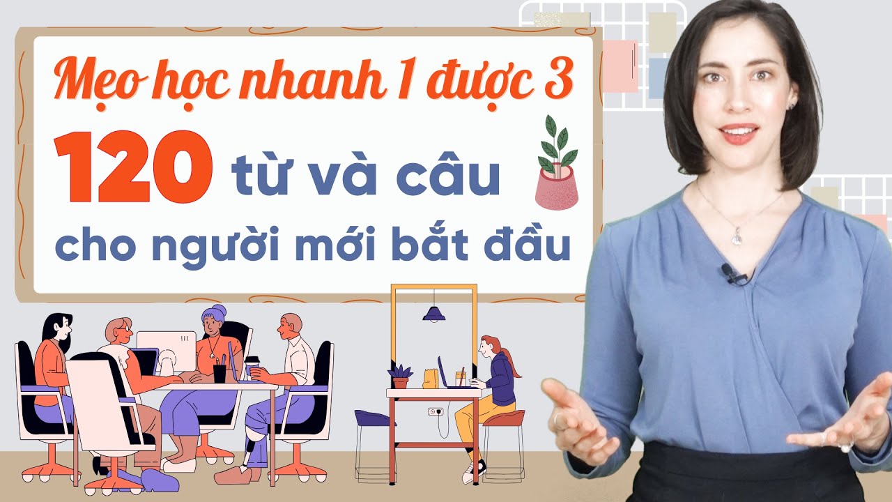 Mẹo học nhanh 120 từ vựng và câu tiếng Anh cơ bản nhất - Tiếng Anh giao tiếp cho người mới bắt đầu