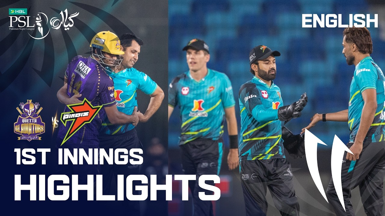 1st Innings Highlights | Quetta Gladiators vs Rawalpindiz | English | Match 18 | HBL PSL 11 | MZB1K