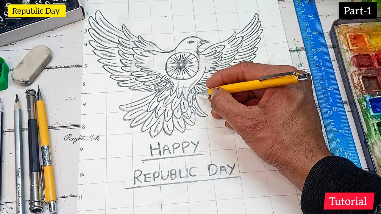 Republic Day Drawing/ Easy Republic Day Drawing/ Happy Republic Day Drawing/ Easy Republic Day Art 😍