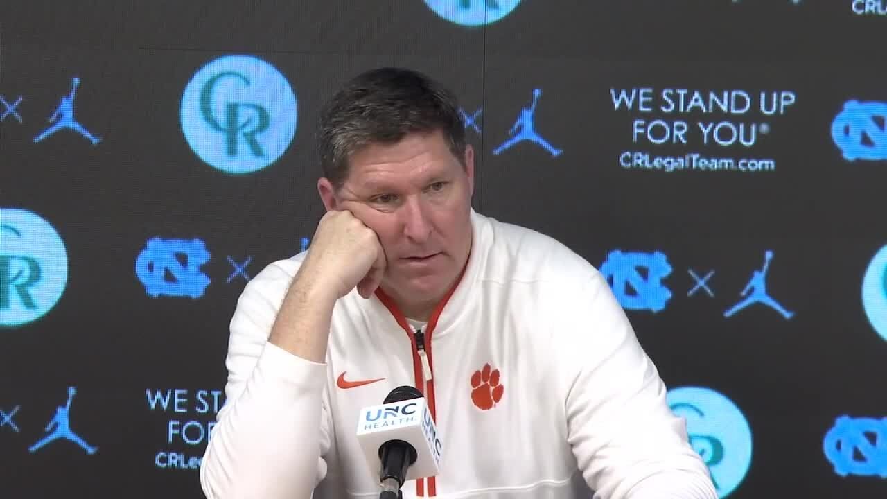 Clemson head coach Brad Brownell postgame following loss to No. 17 UNC Chapel Hill
