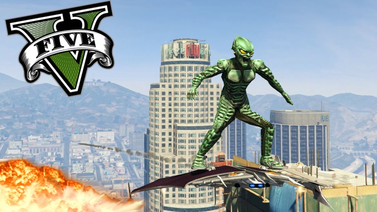GTA V PC MODS - DUENDE VERDE EN LOS SANTOS ! VILLANOS EN GTA !!! - ElChurches