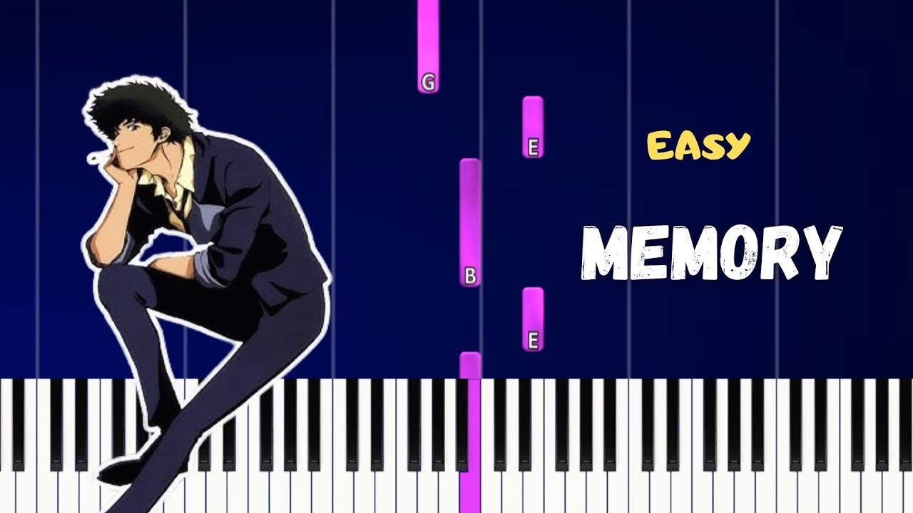 MEMORY Cowboy Bebop OST - Yoko Kanno | EASY piano tuto