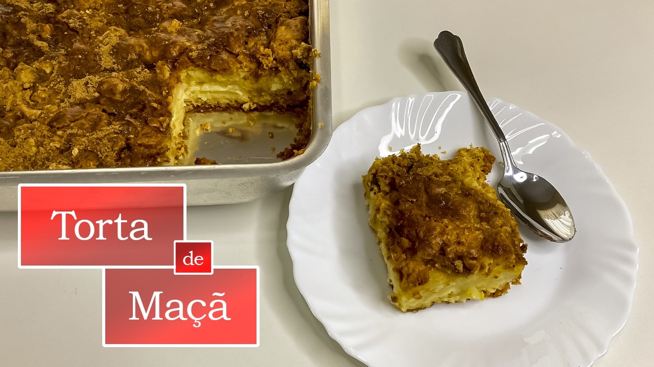 A TORTA DE MAÇÃ MAIS FÁCIL QUE VOCÊ VAI FAZER 🍎