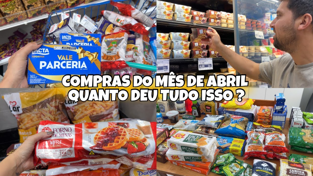 ENCHI O CARRINHO😱COMPRAS DO M&Ecirc;S COMPLETA🤎