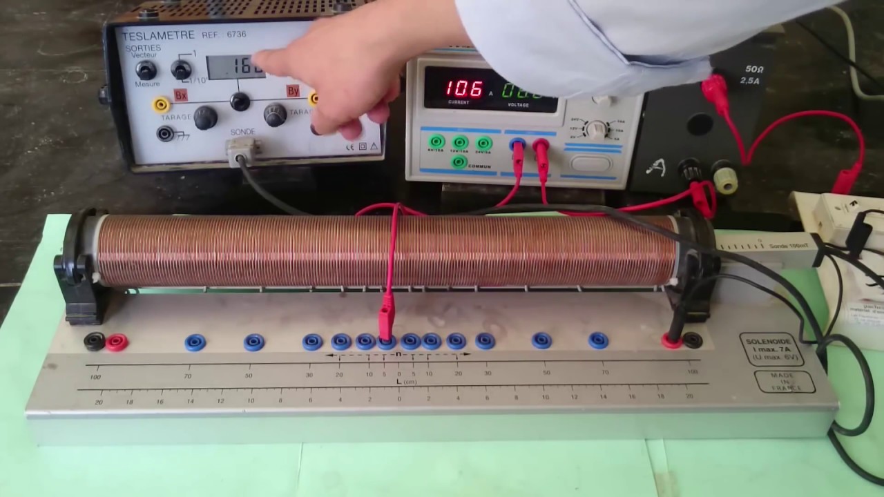 TESLAMETRE ET CHAMP MAGNETIQUE DANS UNE BOBINE