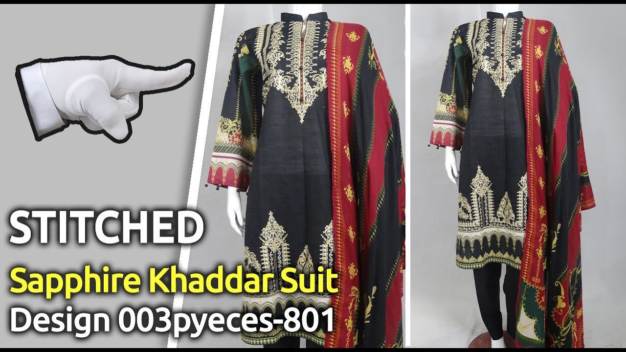Latest&nbsp;SAPPHIRE&nbsp;Winter Collection 2019 | Pakistani Stitched Winter Suits | Design 003DYECLS801