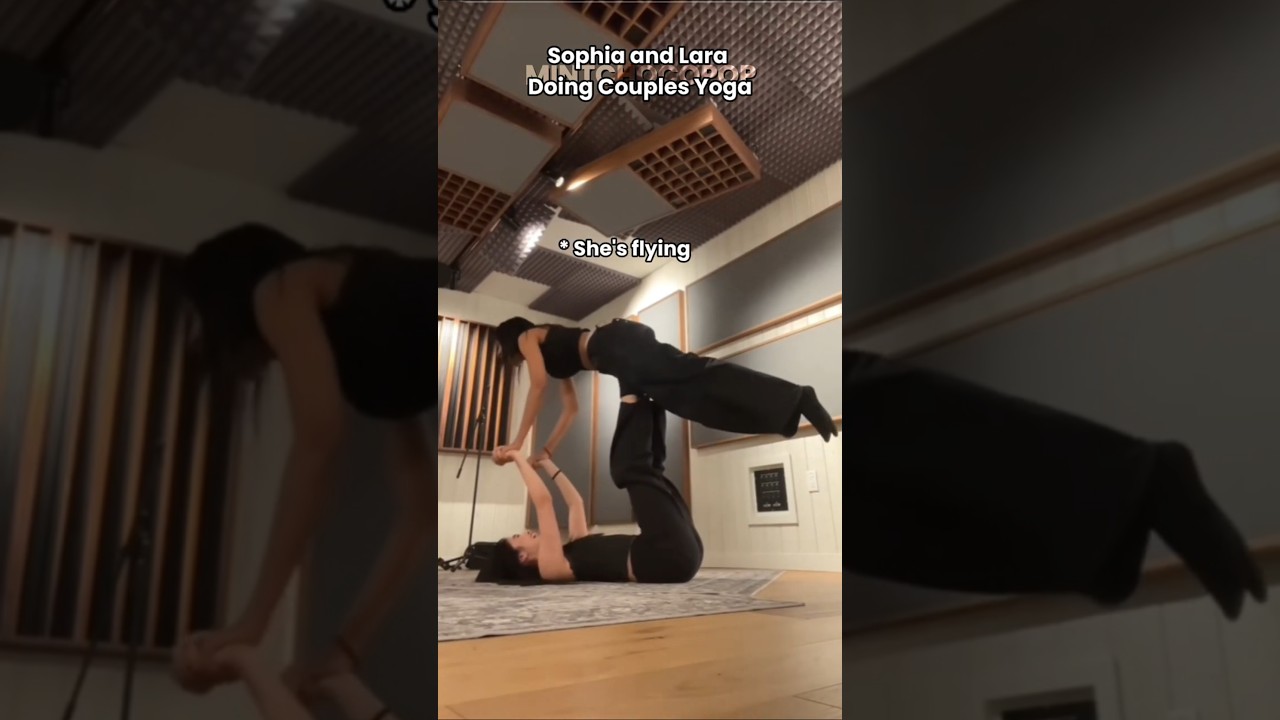 Sophia & Lara&rsquo;s Yoga Challenge 😂 | Throwback to Dream Academy Era 💖 #katseye #sophia #lara #shorts