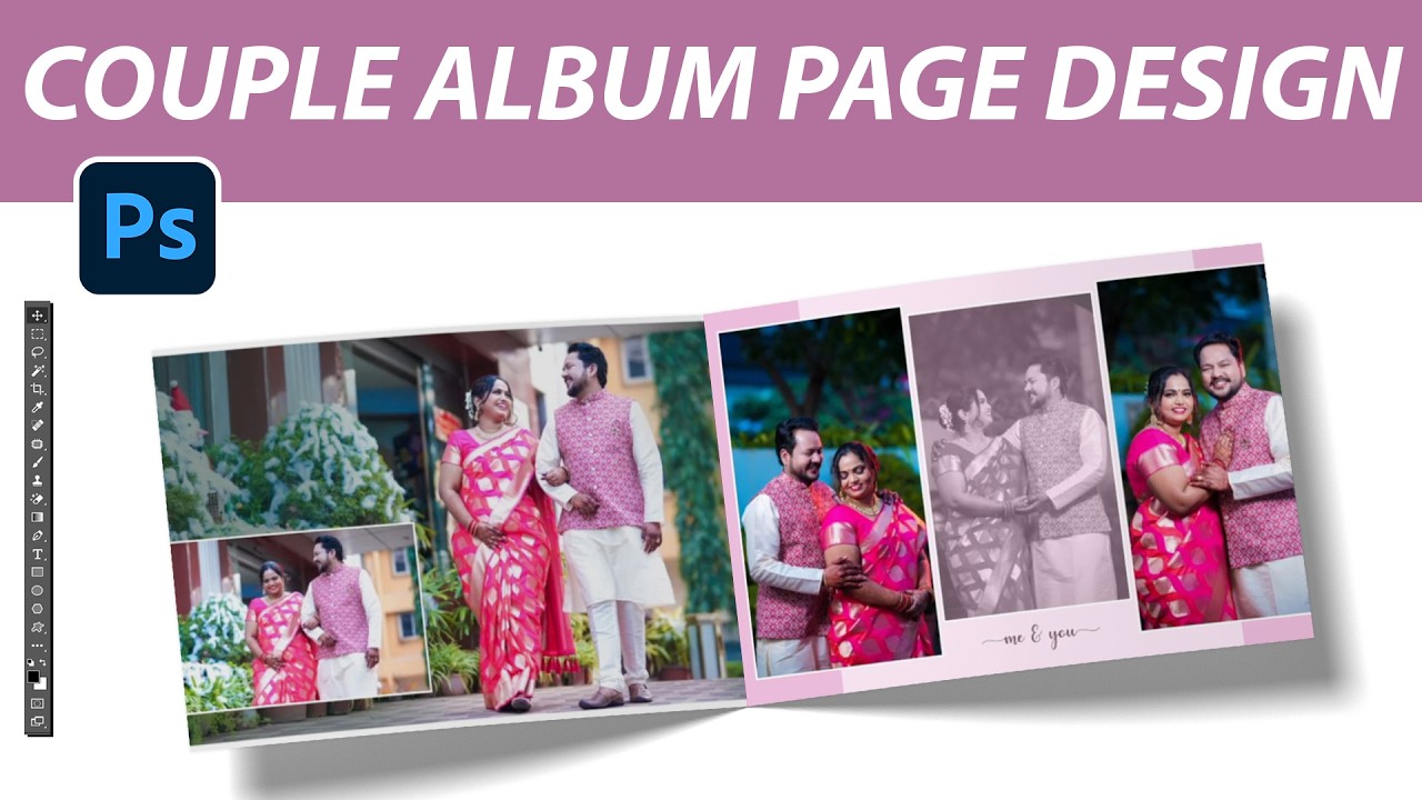 Professional Couple Album Page Design Tutorial In Photoshop