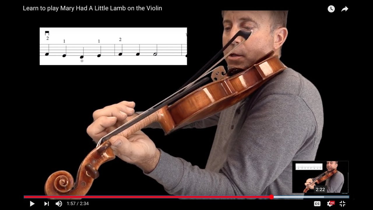 Learn to play Mary Had A Little Lamb on the Violin