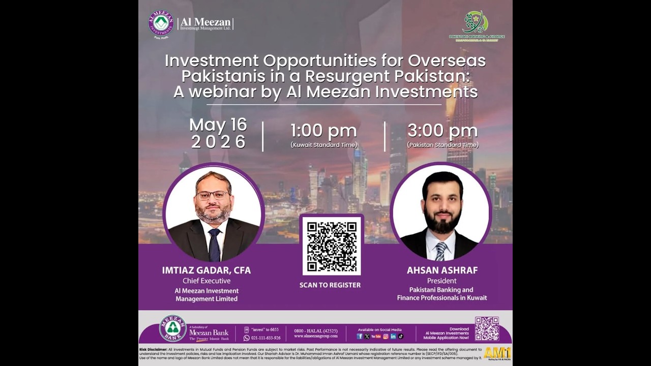 Webinar on Investment Opportunities for Overseas Pakistanis in a Resurgent Pakistan