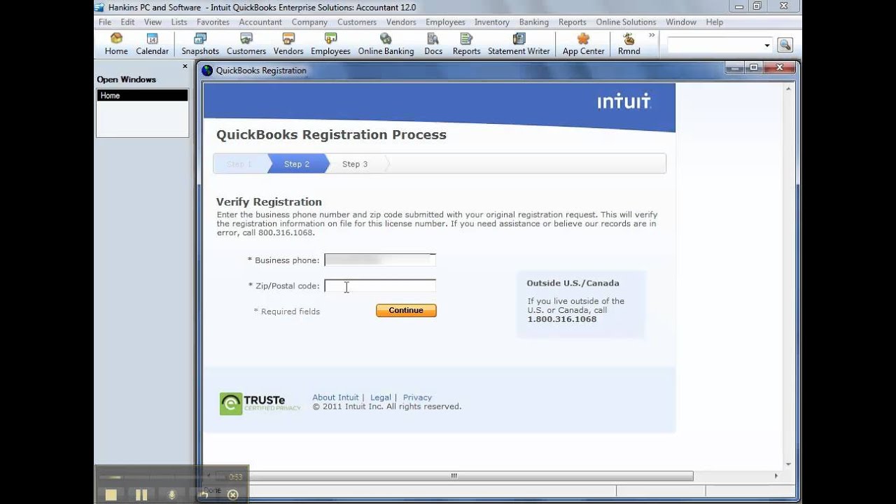 How To Register QuickBooks 2012