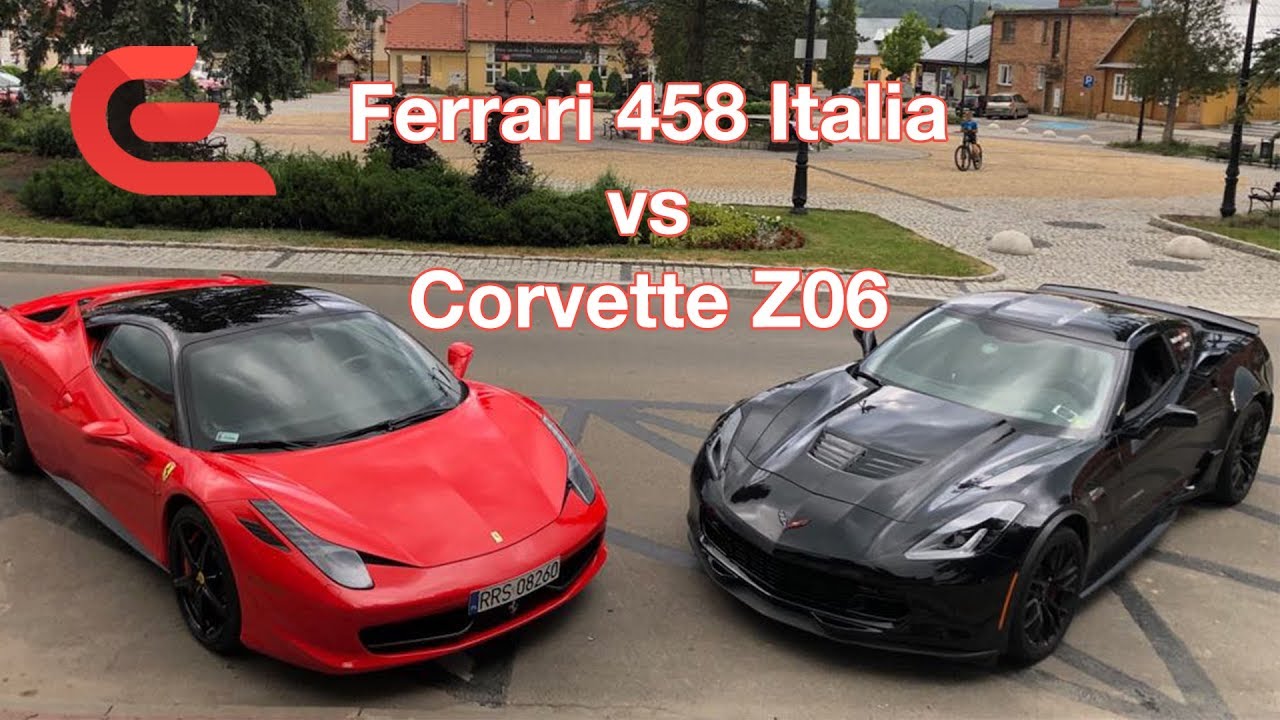 Ferrari 458 Italia vs Corvette Z06 C7 - Test i por&oacute;wnanie