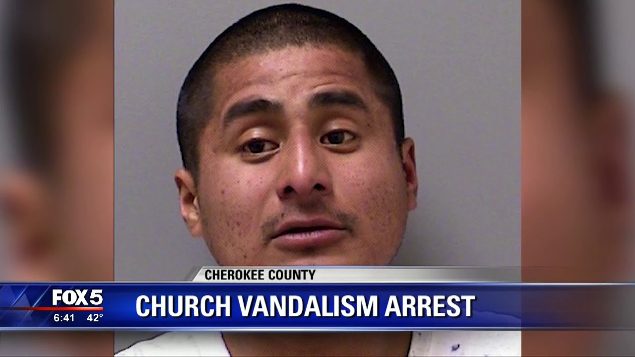 Church vandalism arrest
