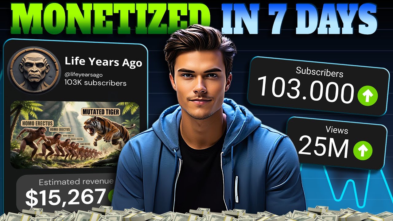 How I Used AI to Build a VIRAL Prehistoric Faceless Channel (Full Course)