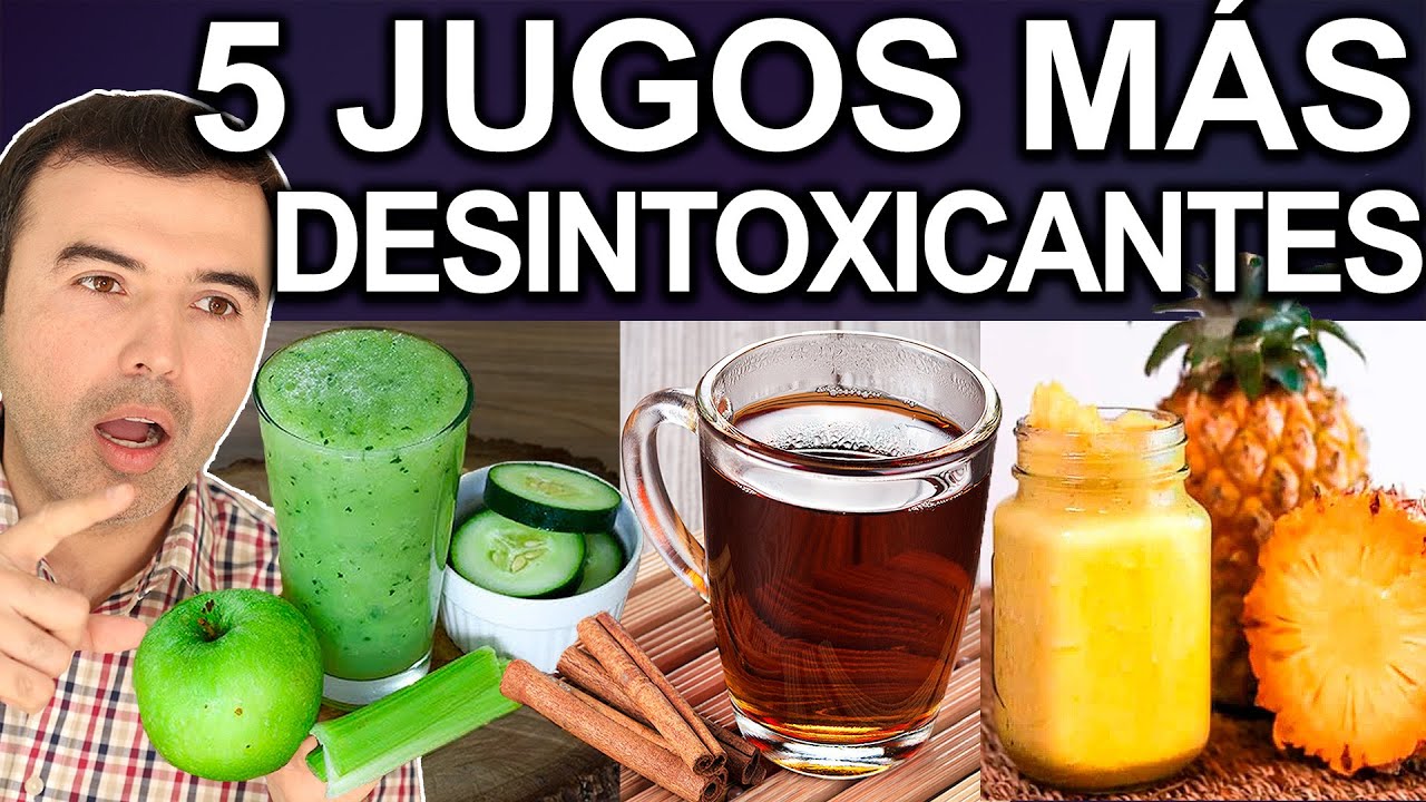 TOP 5 JUGOS MAS DESINTOXICANTES Y DESHINCHANTES PODEROSOS QUE DEBES CONOCER