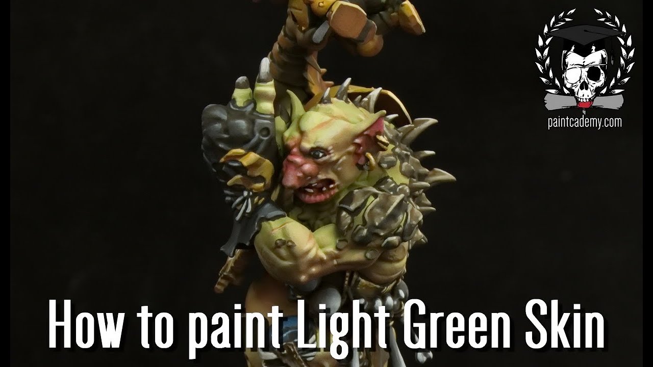 How to paint Light Green Skin (Blood Bowl Troll)