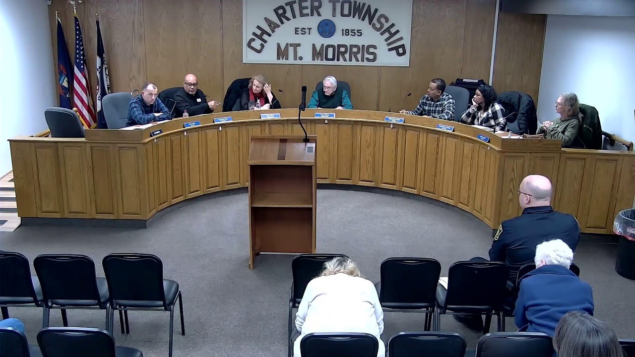 Mt Morris Twp Board Meeting 01-09-2026