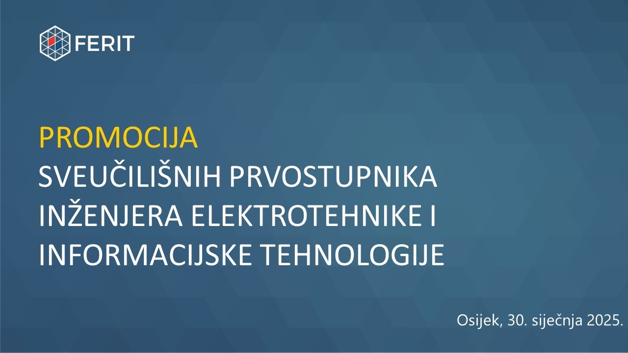 Svečana promocija sveučilišnih prvostupnika inženjera elektrotehnike i informacijske tehnologije