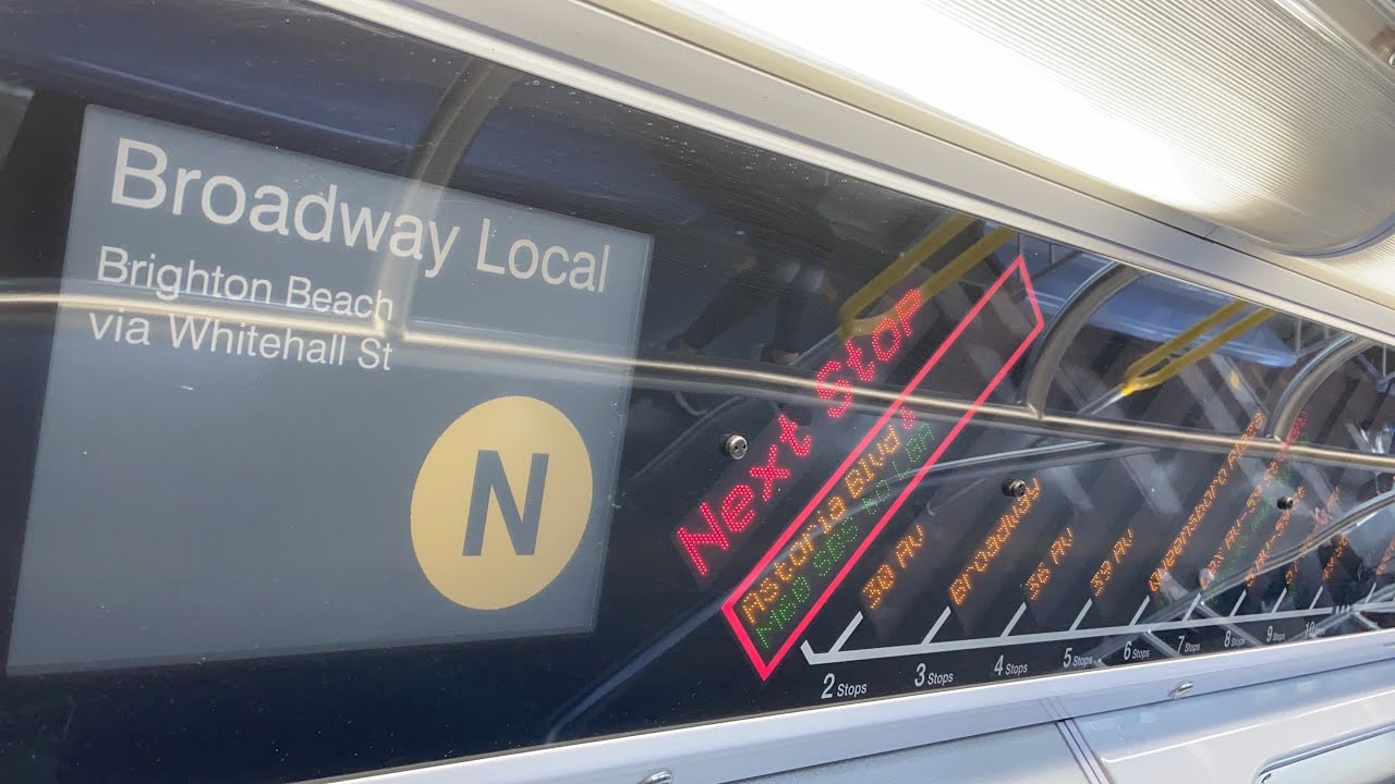 BMT Subway: R160B Siemens (N) Train Ride from Ditmars Blvd to Brighton Beach via Brighton Express