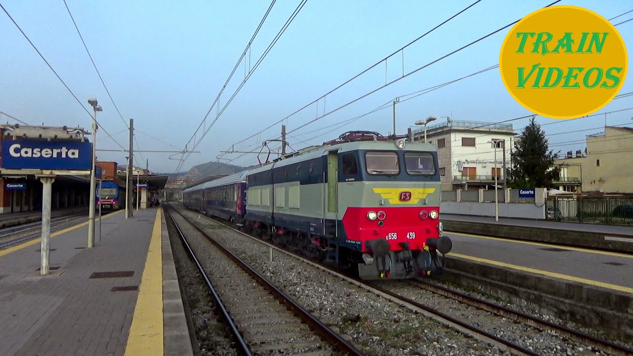 Caimano E656.439 e 3 UIC-X C6: Arrivo e Partenza da Caserta