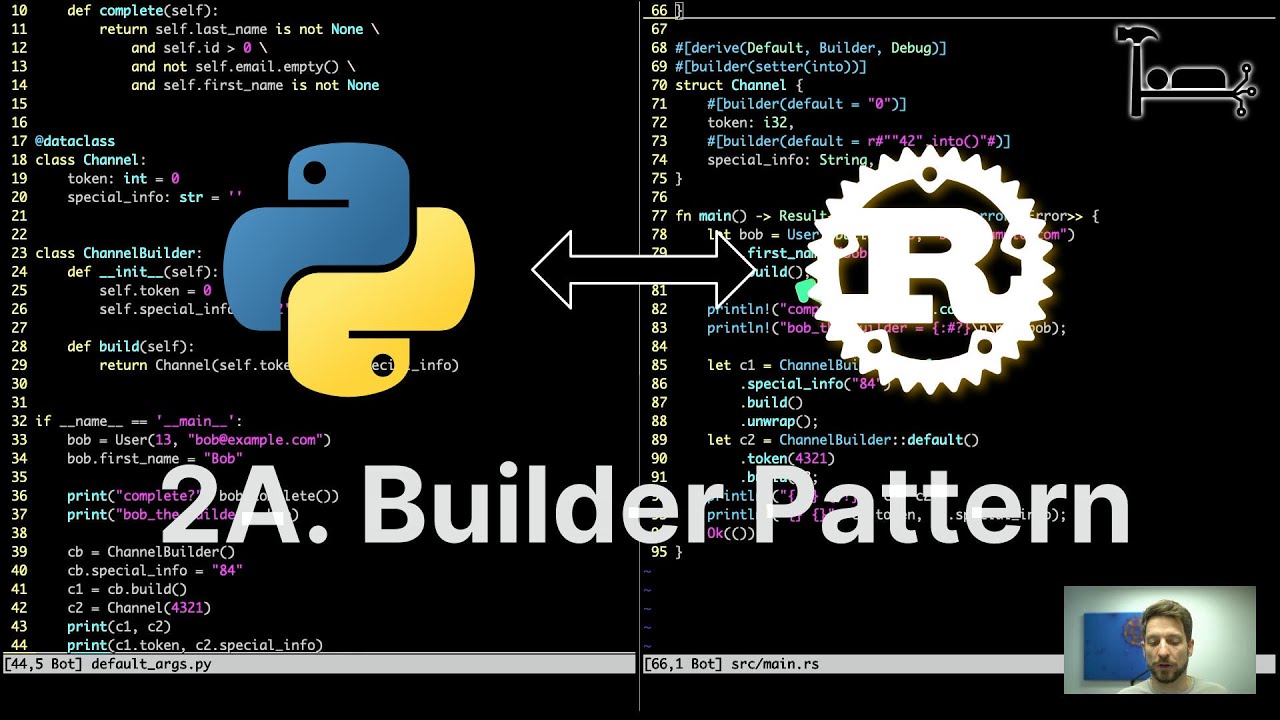 2A. Builder Pattern (a keyword-argument workaround) - From Python to Rust