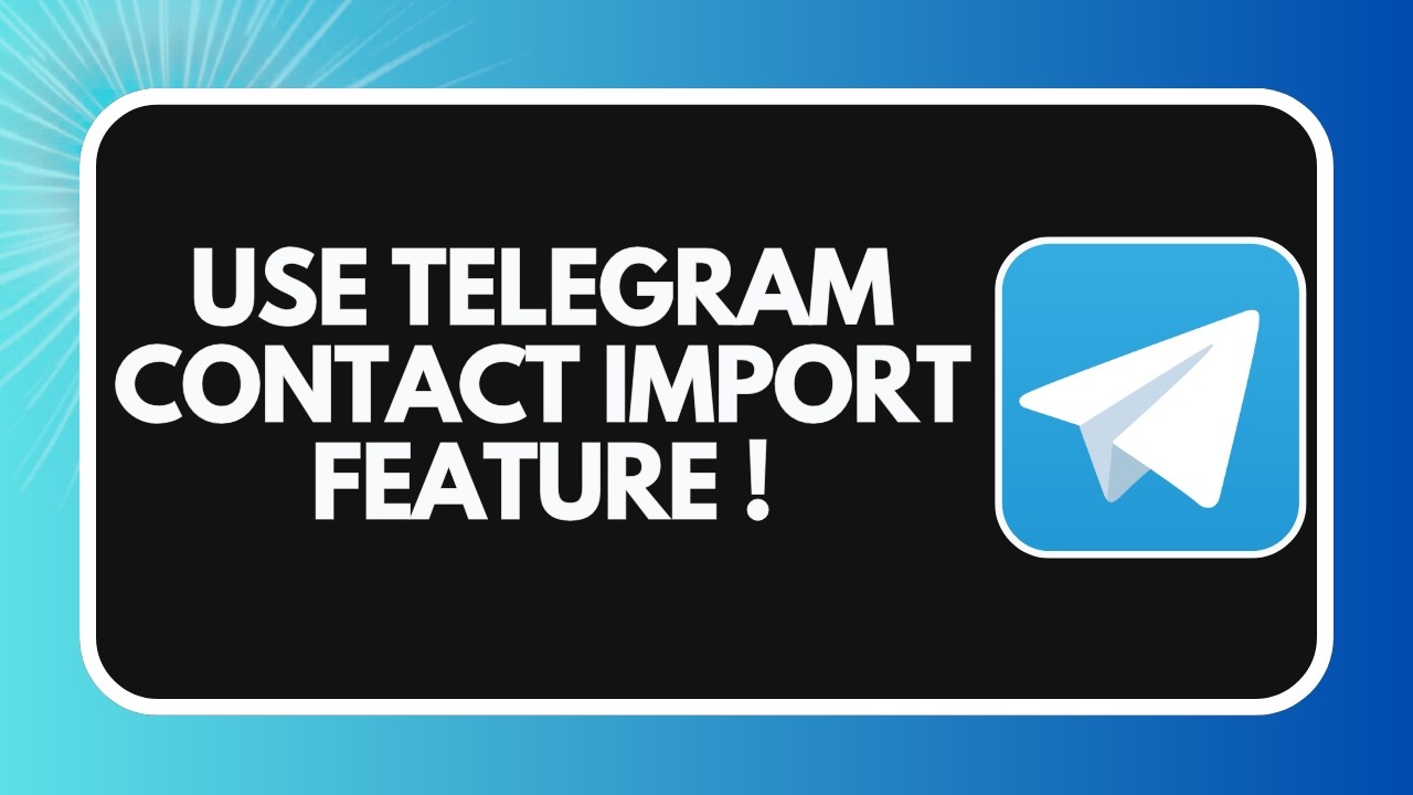 How to Use Telegram Contact Import Feature !