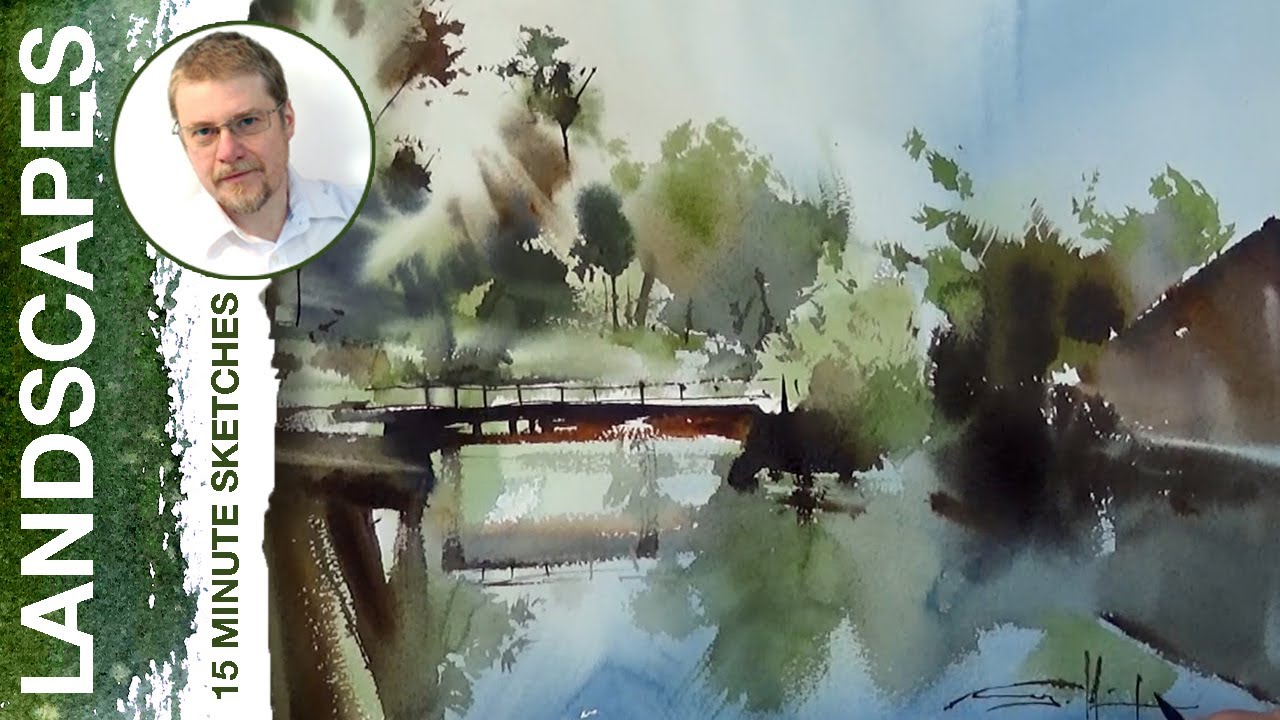 # 53 Lachine Canal (Watercolor Landscape Tutorial)