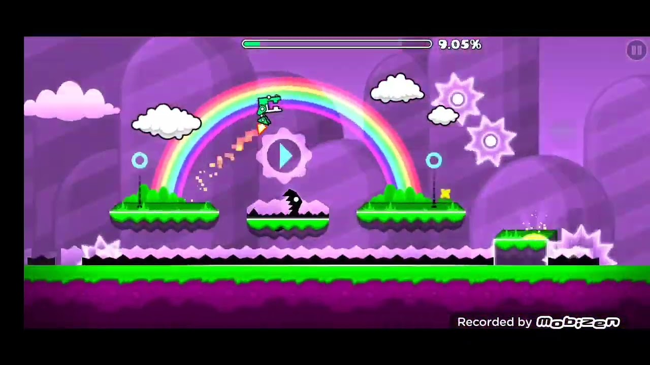 Sasha plays Geometry Dash- Rebeating Geometrical Dominator with all 3 coins (7 attempts)