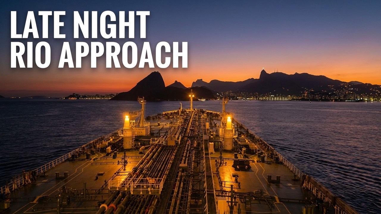 Entering Rio Aframax Tanker