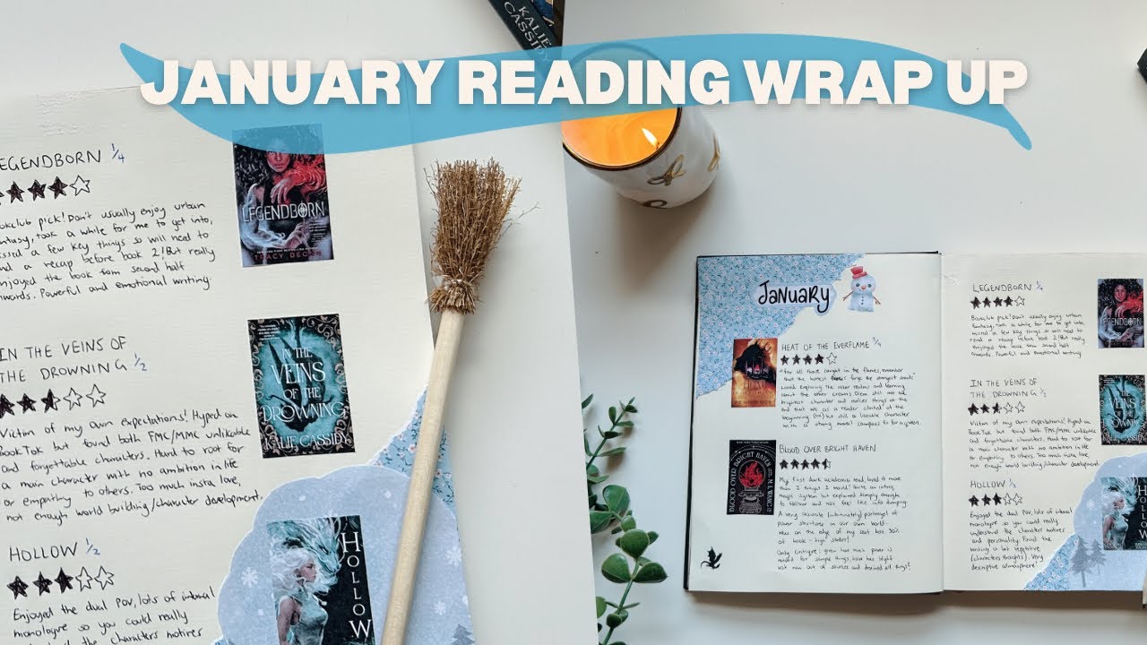 Everything I read in January 📖✨ 2026 Book Journal Spread