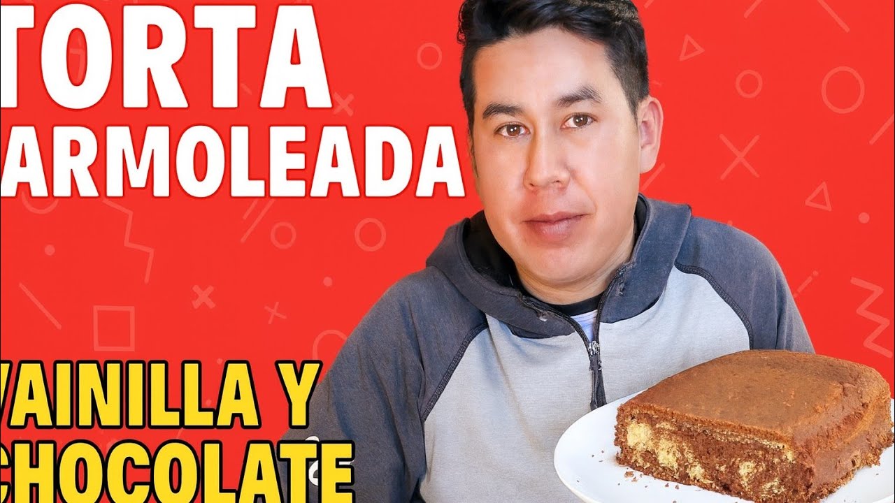 TORTA MARMOLEADA DE VAINILLA Y CHOCOLATE