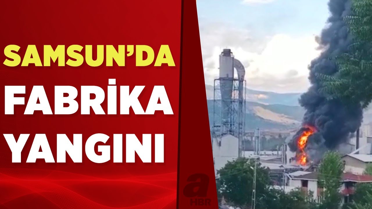 Samsun'da orman ürünleri fabrikasında yangın çıktı! | A Haber