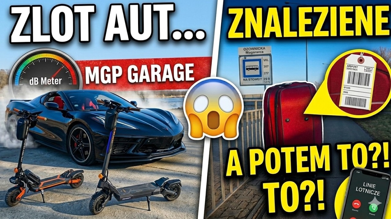 S2/O2 WPADLIŚMY HULAJNOGAMI NA ZLOT MGP GARAGE! 😱 (ZNALAZŁEM BAGAŻ Z LOTNISKA...) #mgpgarage