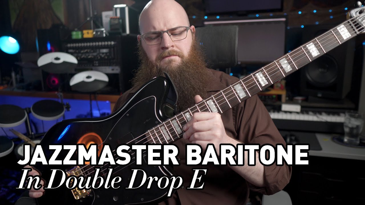Fixing a Squier Jazzmaster Baritone and taking it to Double Drop E