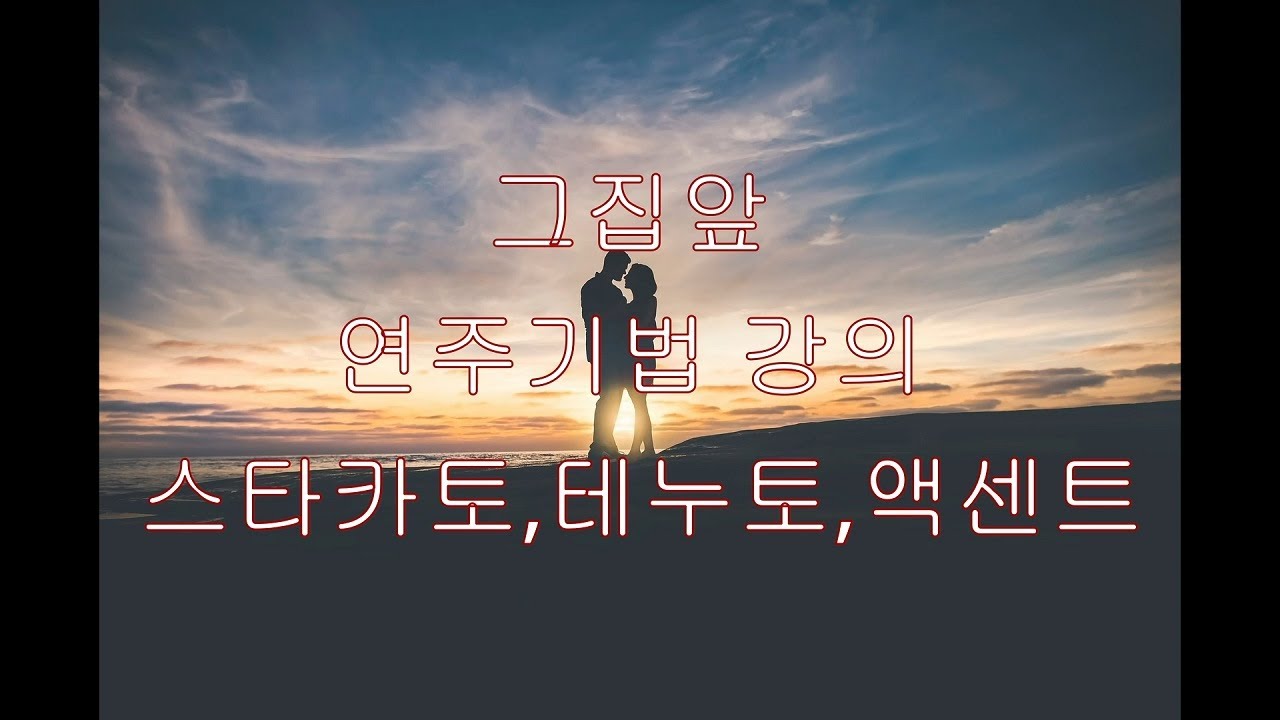 그집앞 연주기법 강의(스타카토,테누토,액센트)
