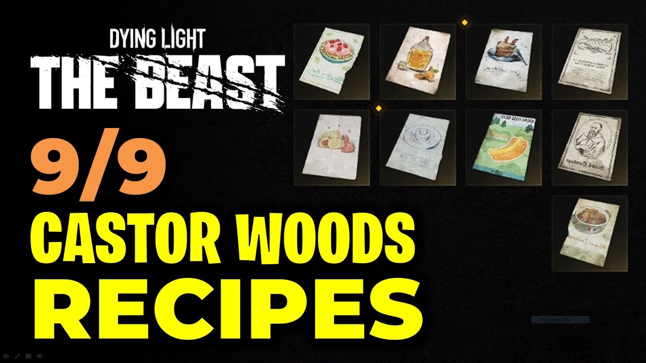 All 9 Castor Woods Recipes Location | Dying Light The Beast
