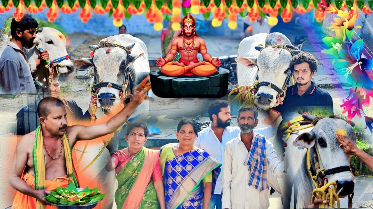సానపురెడ్డి.సతీష్ కుమార్ రెడ్డి గారి,గిత్తలకు దైవ సన్నిదిలో,నామకరణం చేశారు,ఓబులంపల్లె,చెన్నూరు మండలం