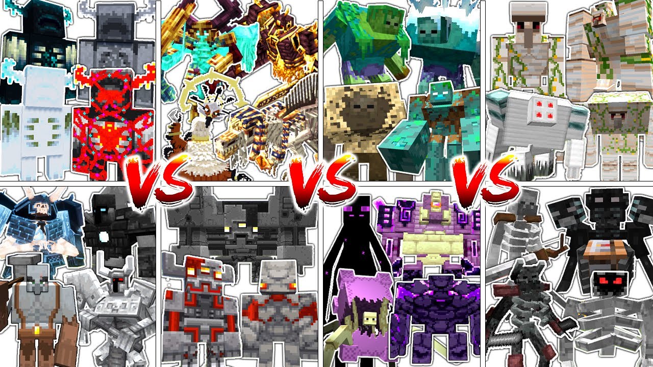 TOUGHEST BOSSES TEAM TOURNAMENT in Minecraft Mob Battle