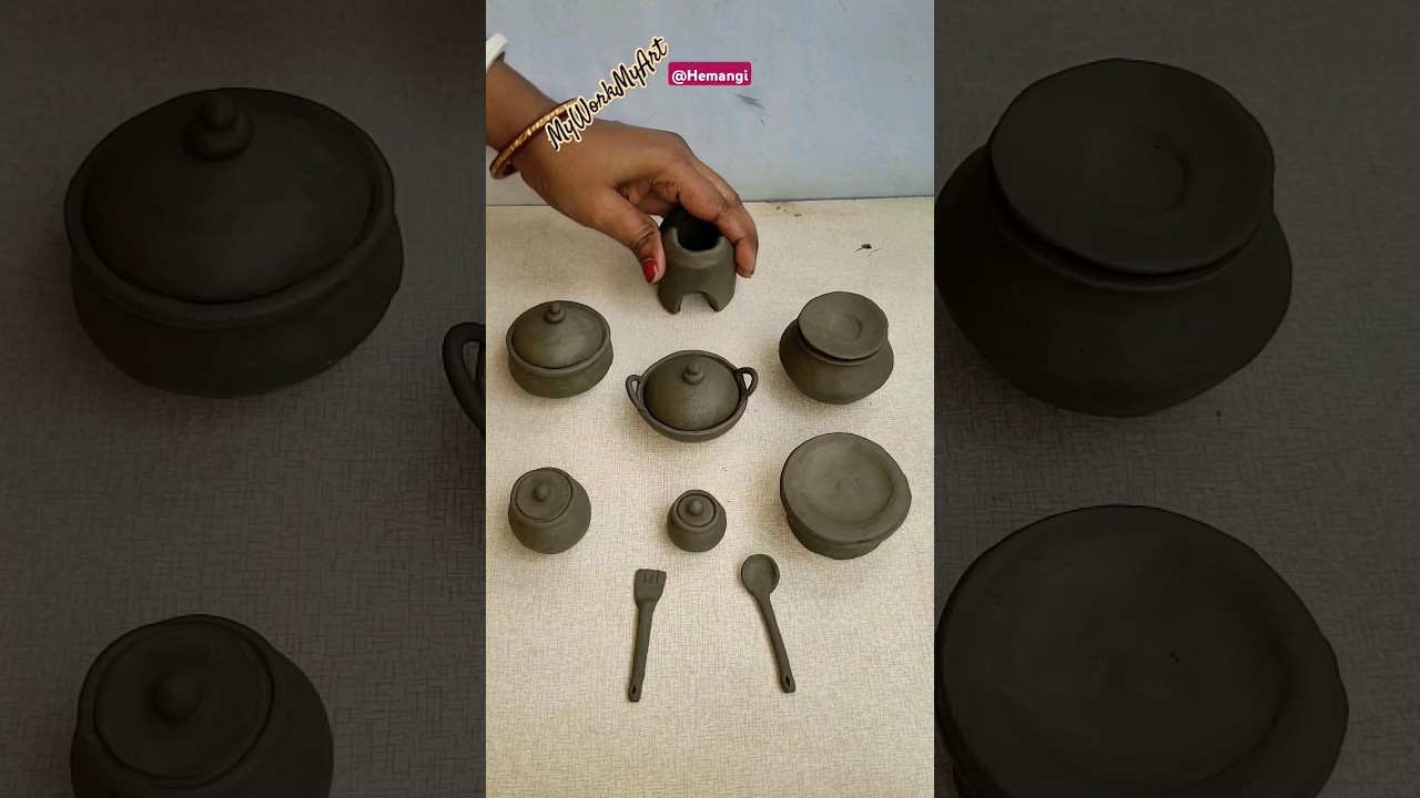 Mini Clay Cooking Pots Making #shorts