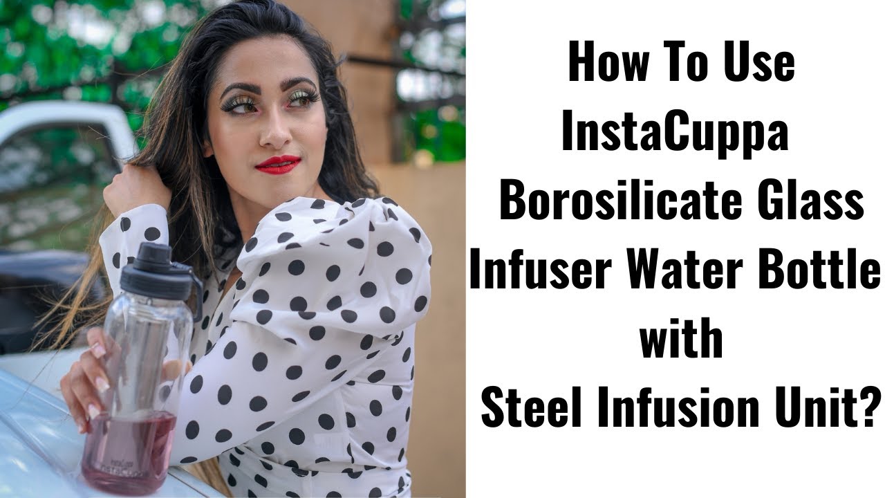 Glass Infuser Water Bottle for Fruit & Detox Water