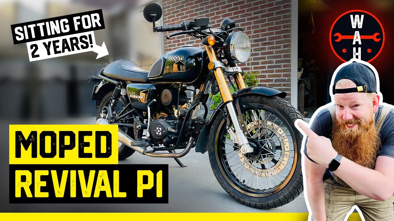 Reviving my MOPED that sat for 2 YEARS - AGM Caferacer Luxury Mini Bike • Part 1 [Wrench At Home]
