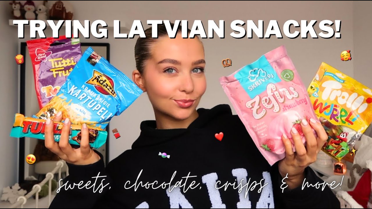 TRYING SNACKS FROM LATVIA! Sweets, chocolate, crisps & more! 🍫🫶🏼🇱🇻