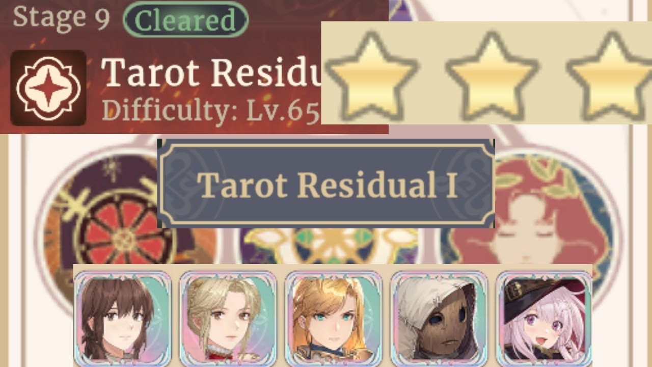 Tarot Whispers 1 lv65 @ lv47 [Sword of Convallaria] Step by Step Guide 3 Star 10 Turn Clear